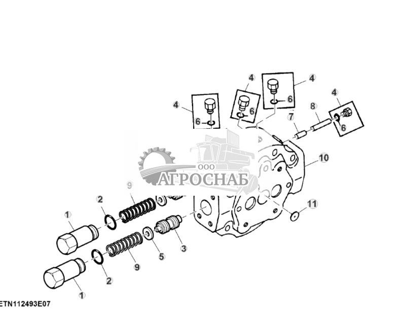 Крышка насоса гидростатического бортового редуктора для трансмиссии с кнопочным переключением передач, Final Tier 4 - ST867769 150.jpg